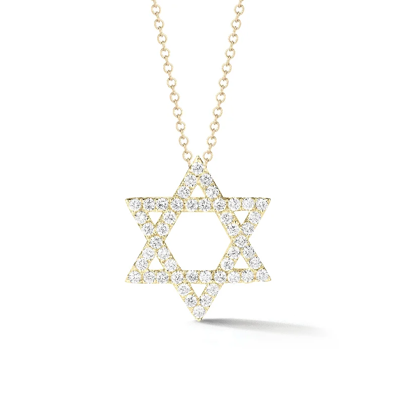 Luxury Jewelry At Unbeatable Discounts Diamond Large Star of David Pendant Necklace