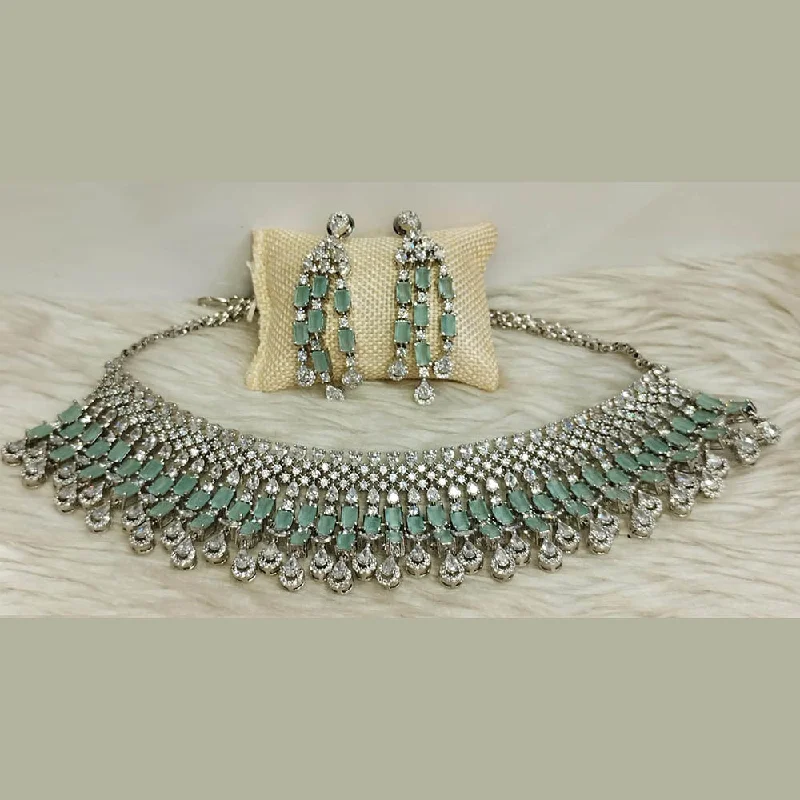 Exclusive Jewelry Bundles At Discounted Rates Jain Jewellers Silver Plated AD Necklace Set