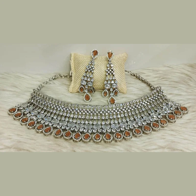 Unmissable Discounts On Timeless Jewelry Pieces Jain Jewellers Silver Plated AD Necklace Set