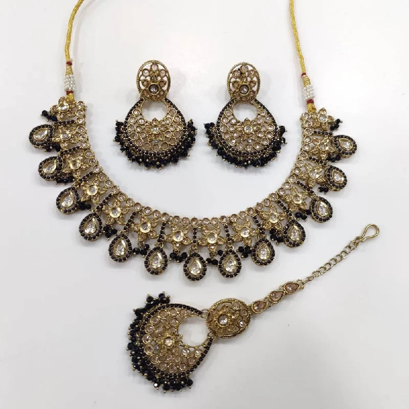 Buy More, Save More On Stunning Jewelry Pieces Kavita Art Gold Plated Crystal Stone And Pearls Necklace Set