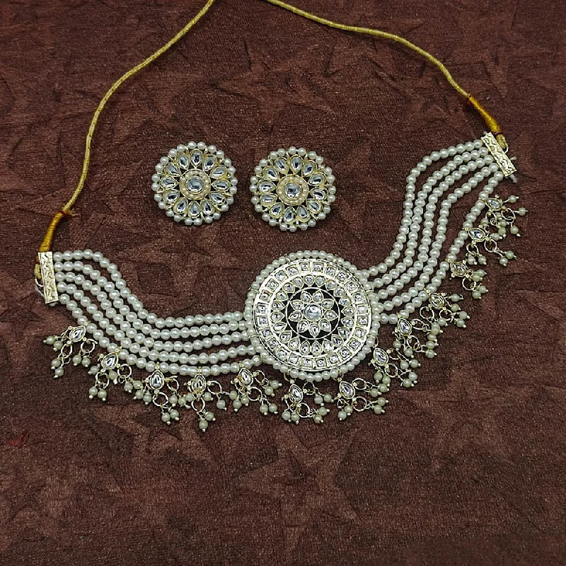 Waterproof Stainless Steel Jewelry For Lasting Beauty Lucentarts Jewellery Gold Plated Kundan Stone And Choker Necklace Set