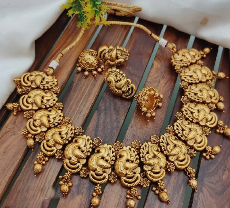 Seasonal Jewelry Deals – Elevate Your Style Peacock  temple Necklace set