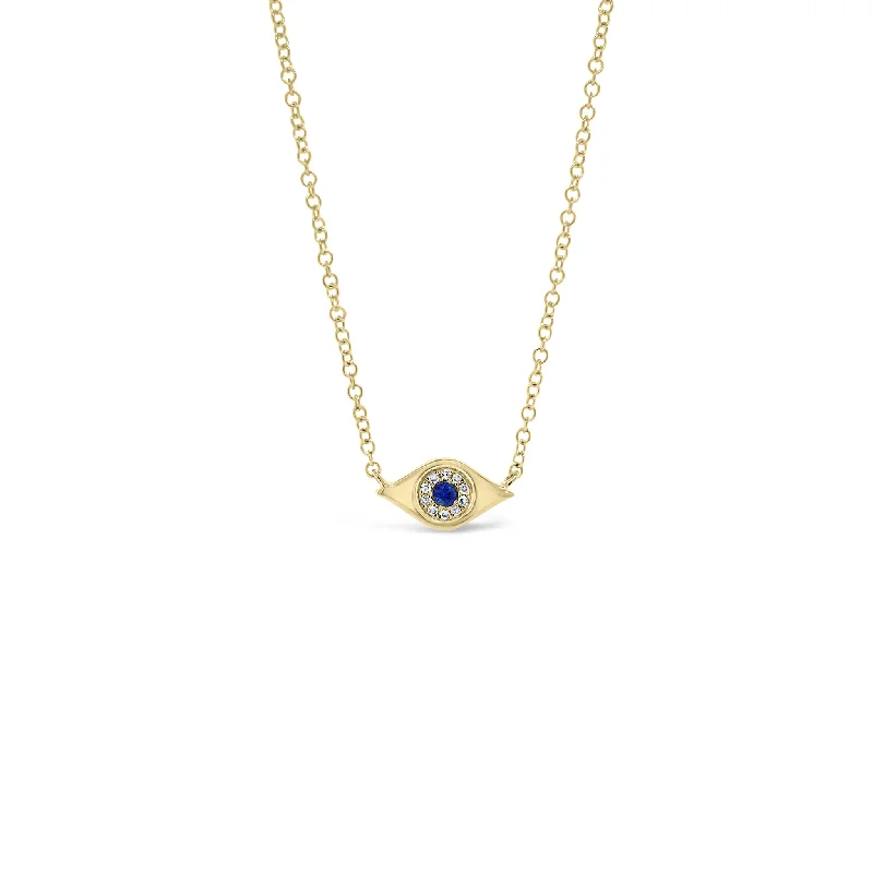 Limited-Time Jewelry Sale – Elegant Styles At Less Sapphire & Diamond Evil Eye Mini Pendant