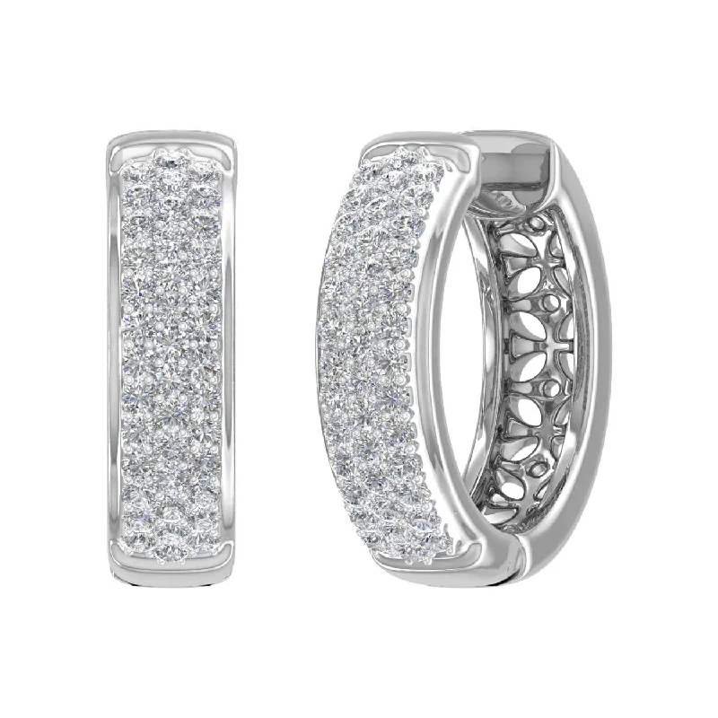 Special Sale On Handcrafted Jewelry – Shop Today 0.46 Carat Diamond Hoop Earrings in Gold - IGI Certified