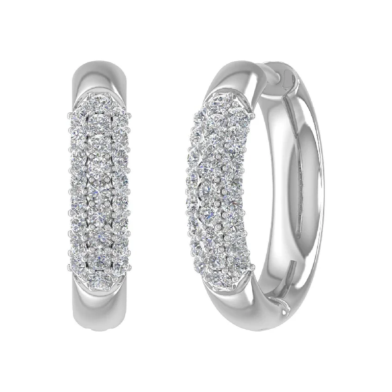 High-End Sparkle, Low-End Prices – Jewelry Sale Live 1/2 Carat Diamond Hoop Earrings in Gold - IGI Certified