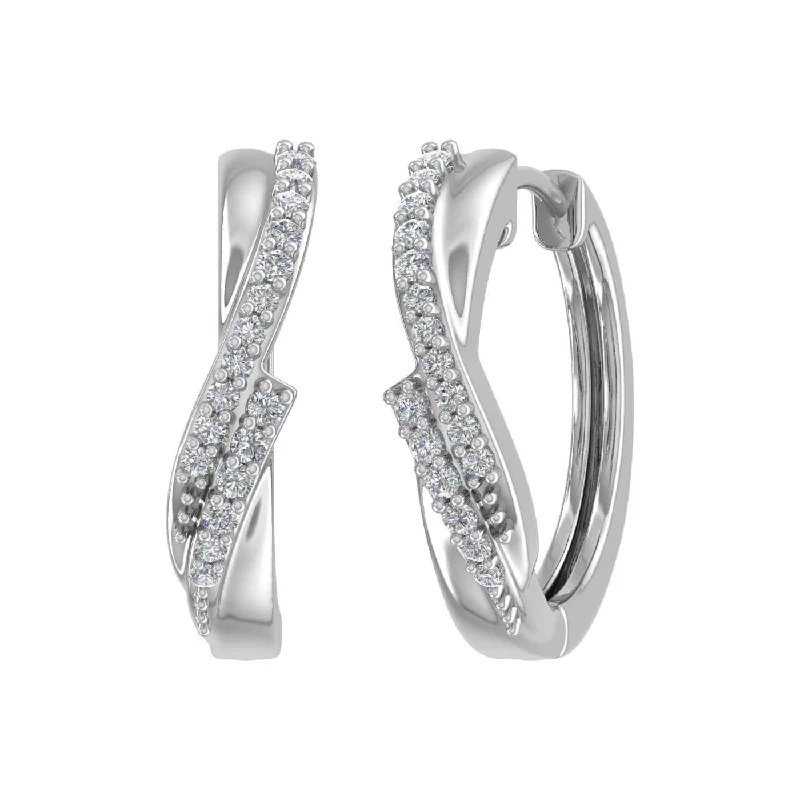 Handcrafted Jewelry Sale – Unique Designs At Low Prices 1/5 Carat Diamond Hoop Earrings in Gold - IGI Certified