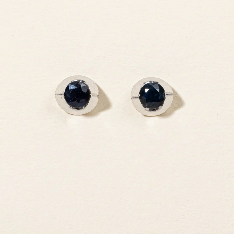Timeless Elegance, Temporary Discounts – Act Fast 10K White Gold Sapphire Earrings | 0.57ctw