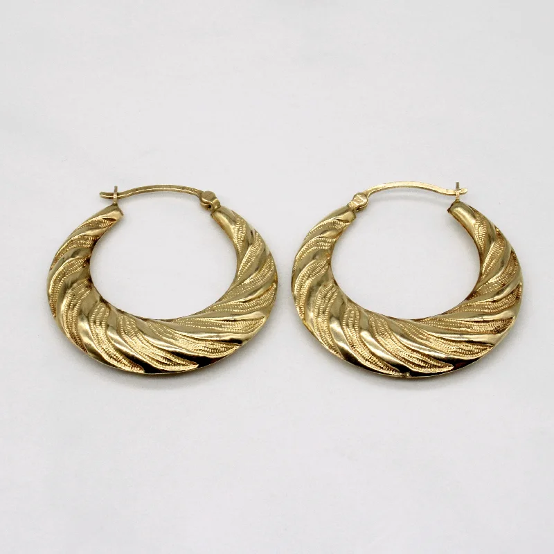 Grab Exquisite Jewelry At The Lowest Prices 10k Yellow Gold Hoop Earrings