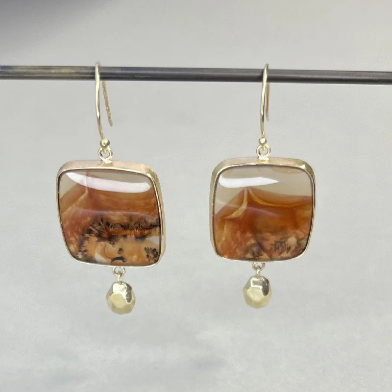 Fashion-Forward Jewelry At Exclusive Discounts Dendritic Agate Drop Earrings Gold