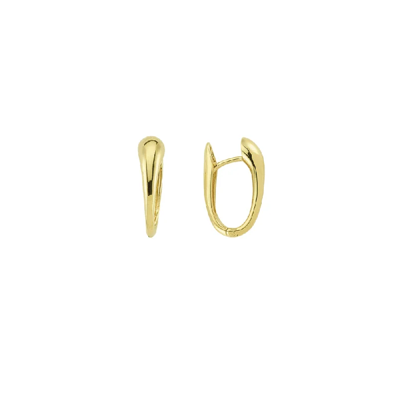 Exclusive Gemstone Jewelry At Special Prices 14k Polished Reversed Tapered Hoop Earrings