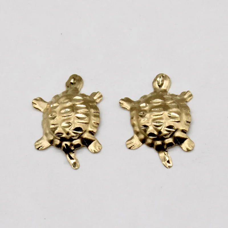 Seasonal Jewelry Deals – Elevate Your Style 14k Yellow Gold Turtle Earrings