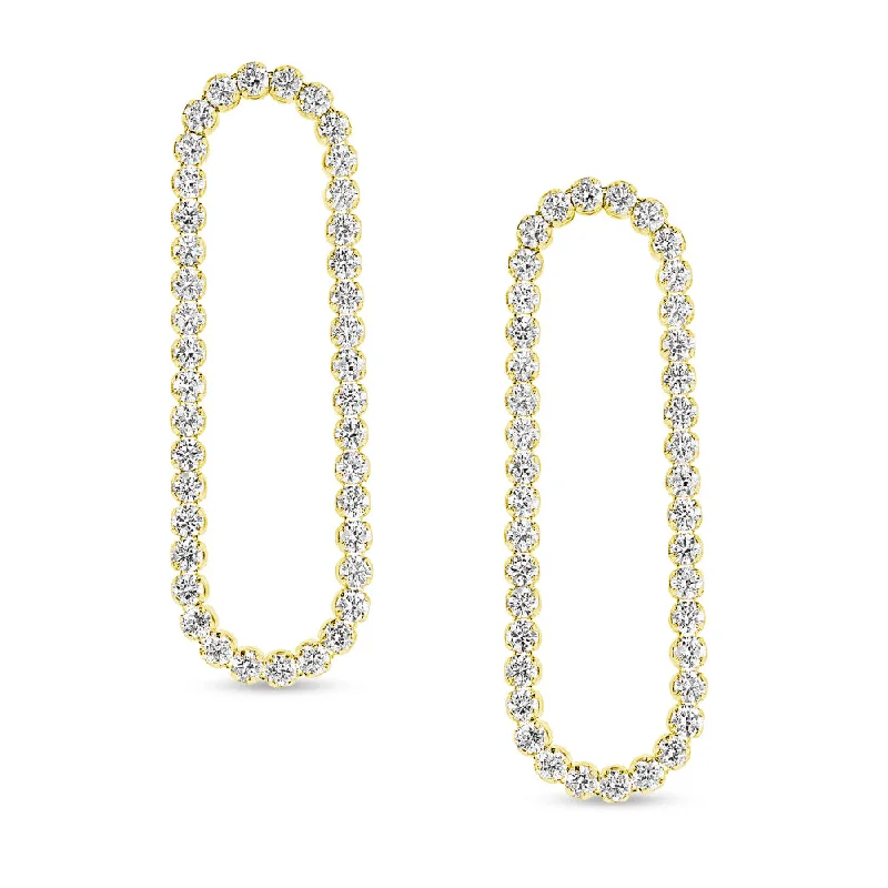 Must-Have Jewelry Pieces At Reduced Prices 18k Front Facing Flexible Diamond Dangle Earrings