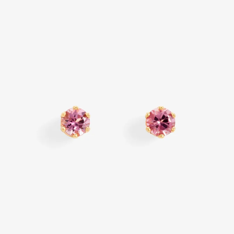 Limited-Stock Jewelry Sale – Once It's Gone, It's Gone 3mm Pink Tourmaline Studs | E1902T