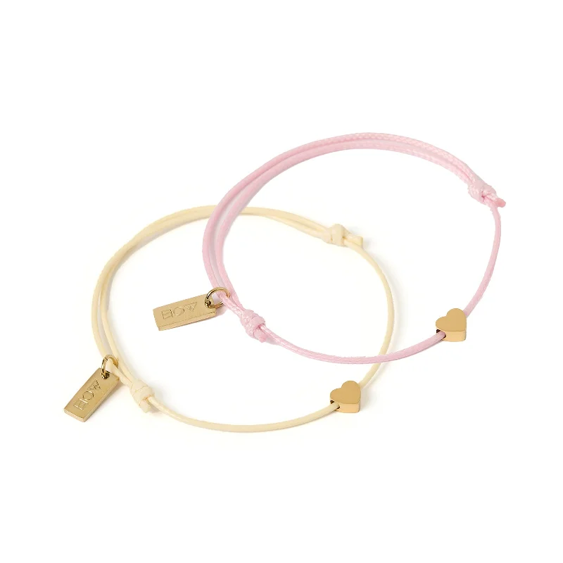 Exclusive Jewelry Markdowns – Limited-Time Offer Angel Heart Friendship Bracelet Pair