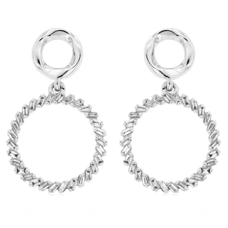 Seasonal Jewelry Sale – Upgrade Your Style Today Baguette Diamond Hoop Earrings