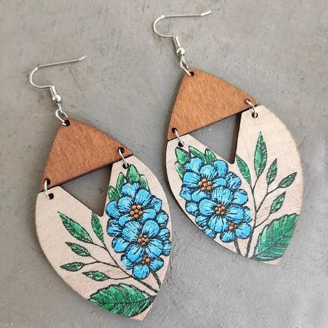 Huge Savings On Premium Jewelry Styles Beautiful Painted Art Wood Earrings