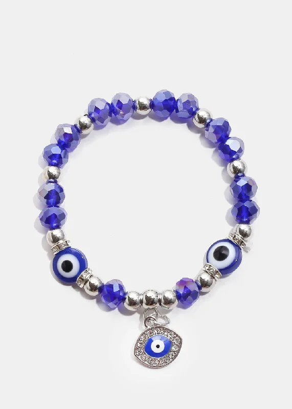 Flash Sale On Stunning Jewelry – Don't Miss Out Blue Evil Eye Bracelet & Earring Set