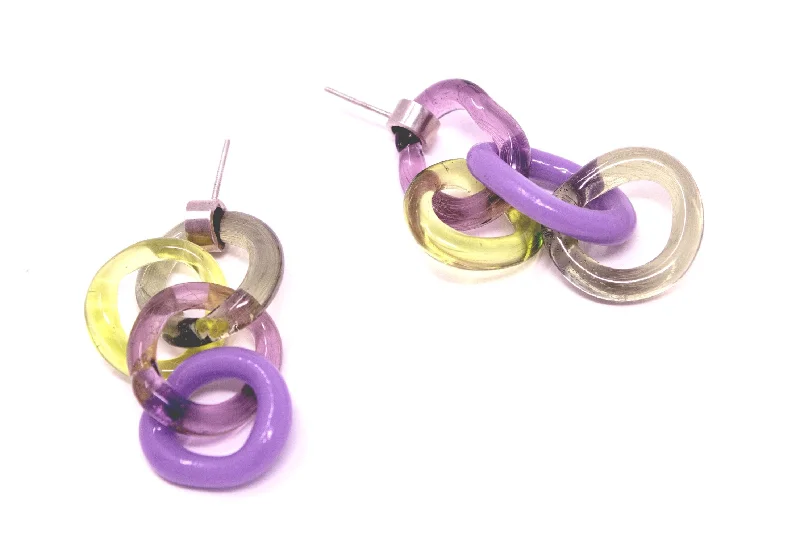 Bohemian-Inspired Jewelry For Free-Spirited Fashion Chain Glass Earrings
