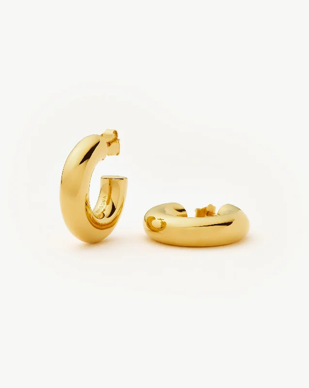 Exclusive Jewelry Bundles At Discounted Prices Chubby Medium Hoop Earrings | 18ct Gold Vermeil