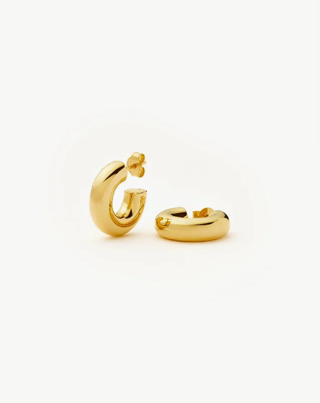 Fashion-Forward Jewelry At Incredible Prices Chubby Small Hoop Earrings | 18ct Gold Vermeil