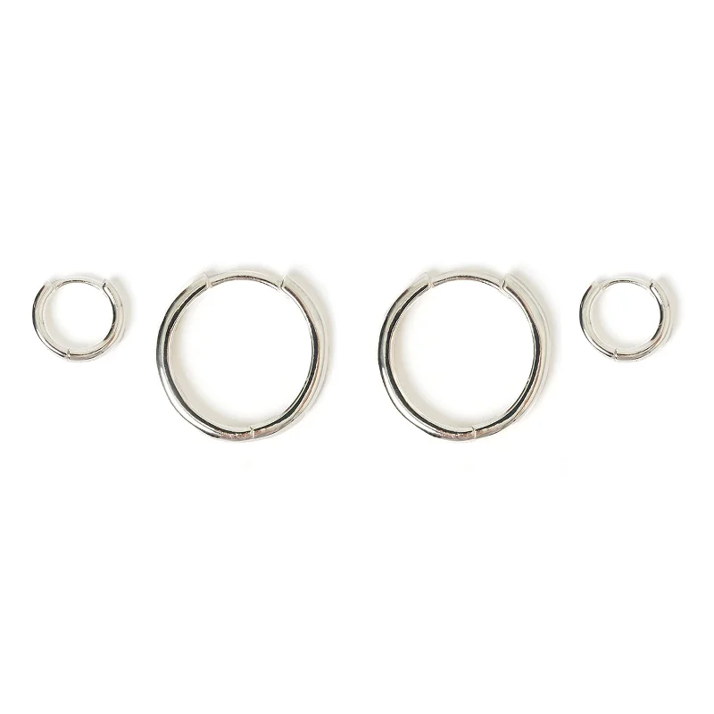 Exclusive Jewelry Bundles At Discounted Prices Circle Earring Stack - Silver