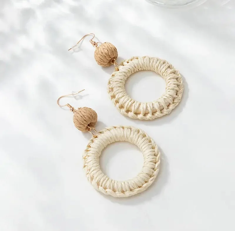 Dainty And Elegant Jewelry Now At Reduced Prices Beautiful Rattan Hoop Earrings
