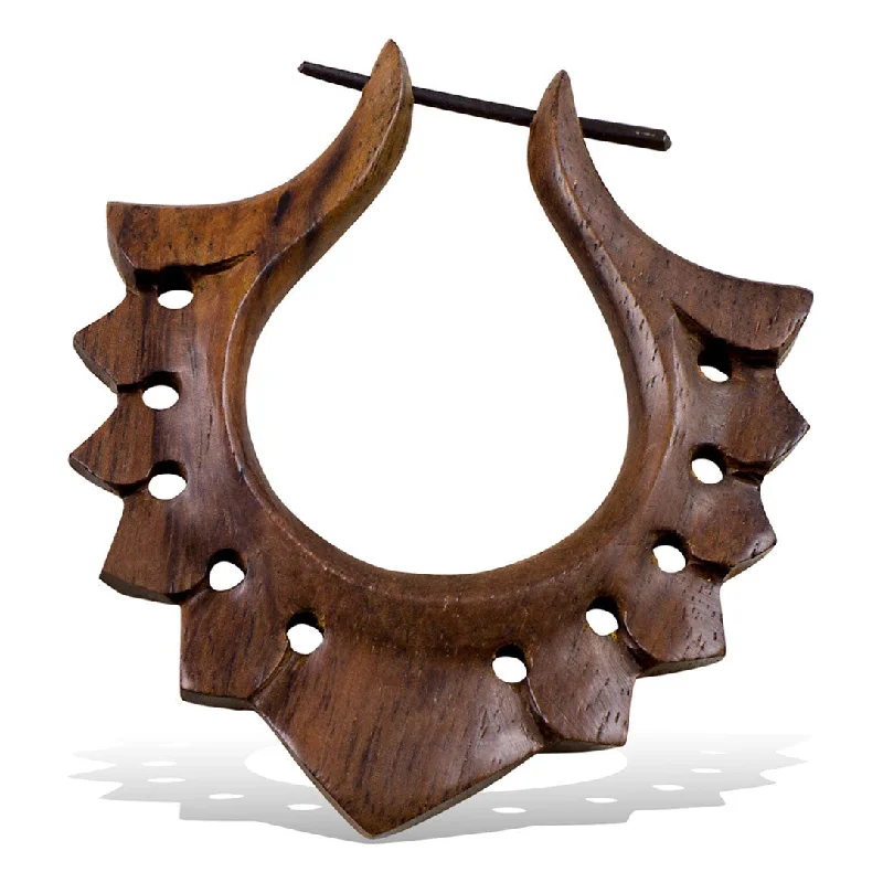 Get The Jewelry You Love At A Price You Love <span>ERW-601<span>: </span></span>Kymani Hoops - Wood