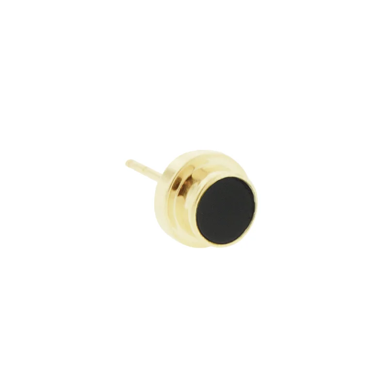 Last Chance To Shop High-End Jewelry At Markdown Prices Onyx Circle Lego Stud Earring