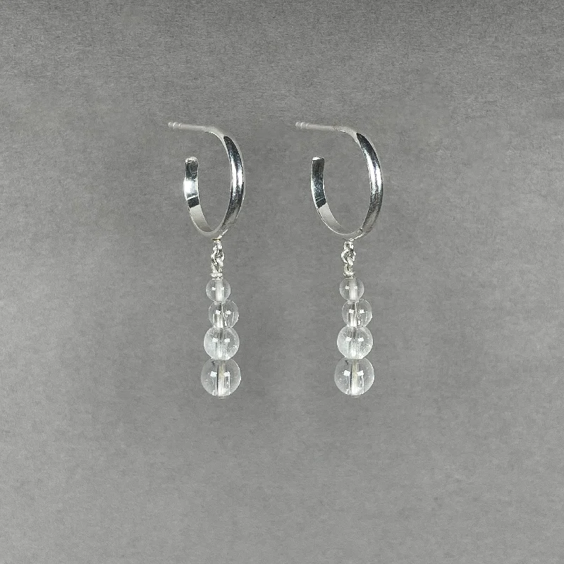 Bohemian-Inspired Jewelry For Free-Spirited Fashion Crocodile Tear Stoned Hoops