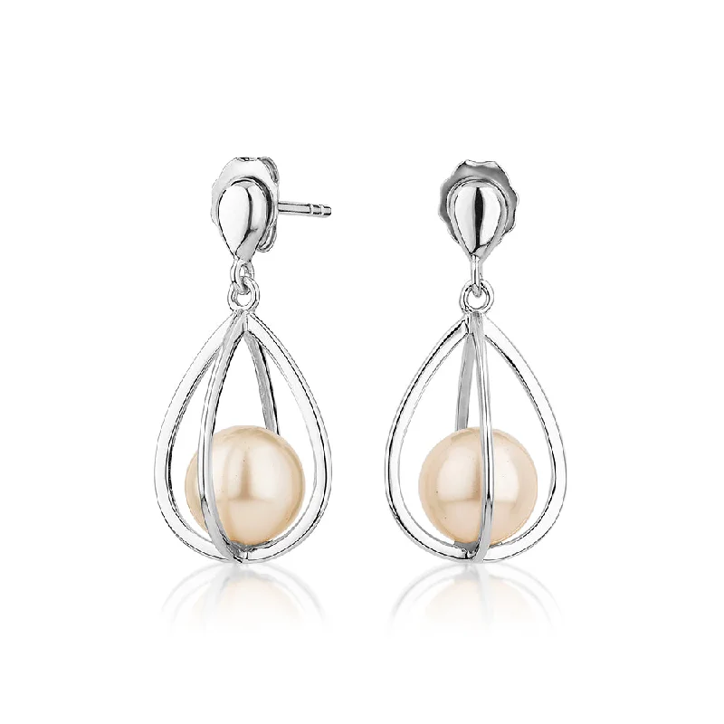 Shop Signature Jewelry Styles At Exclusive Prices Cultured freshwater pearl drop earrings in sterling silver