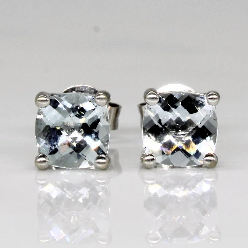Dainty And Elegant Jewelry Now At Reduced Prices Cushion Cut Aquamarine Earrings | 1.65ctw |