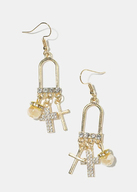 Jewelry Sale Bonanza – Grab Your Sparkle Now Dangle Cross Earrings