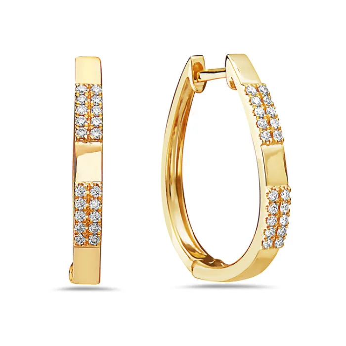 Exclusive Jewelry Discounts – Shop Now For Savings Diamond Accented Oval Hoop Earrings