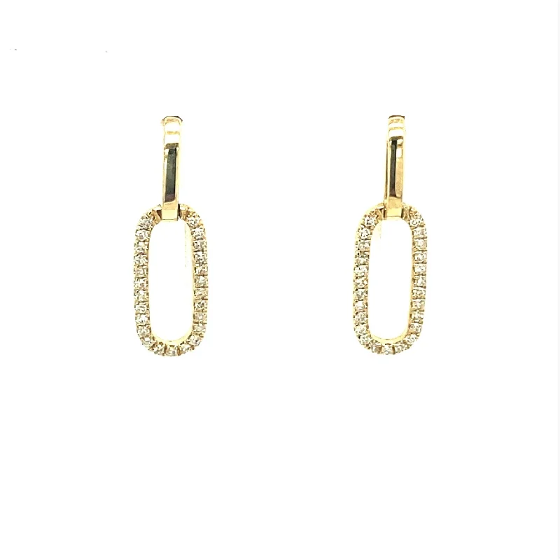 Your Perfect Accessory Now At The Best Price Diamond Paperclip Design Earrings