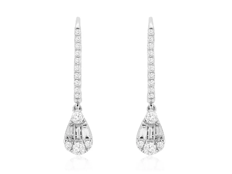 Affordable Luxury Jewelry For Every Occasion Diamond Teardrop Design Dangle Earrings