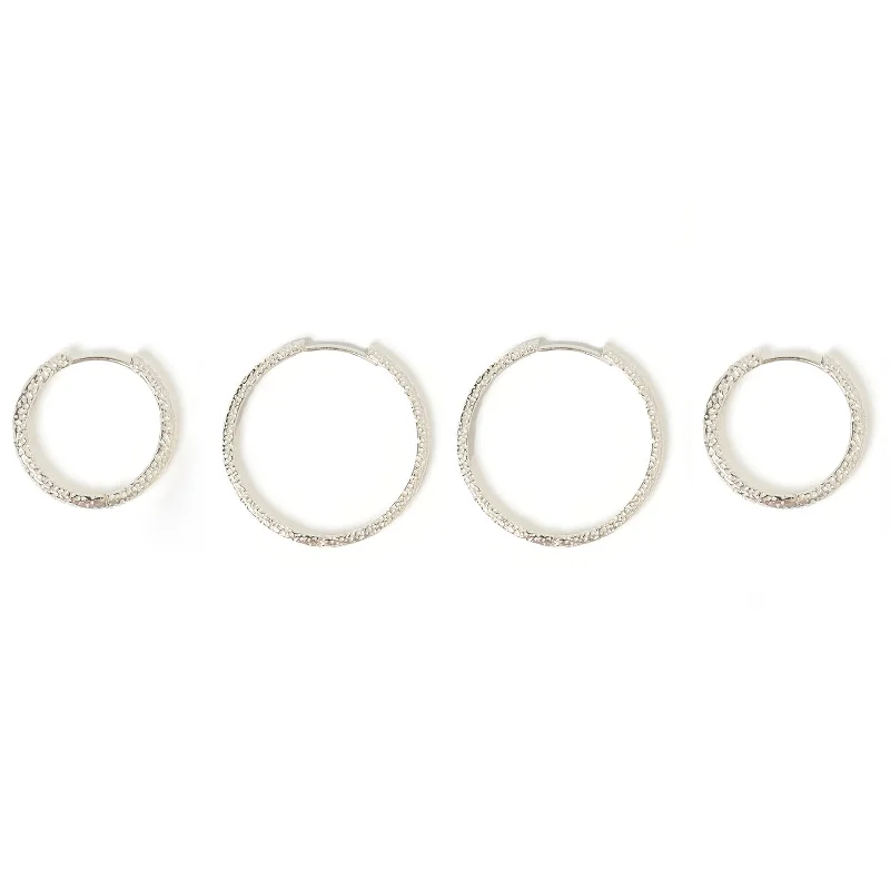 Luxury Jewelry Sale – Elegant Styles At Unbeatable Prices Double Hoop Earring Stack - Silver