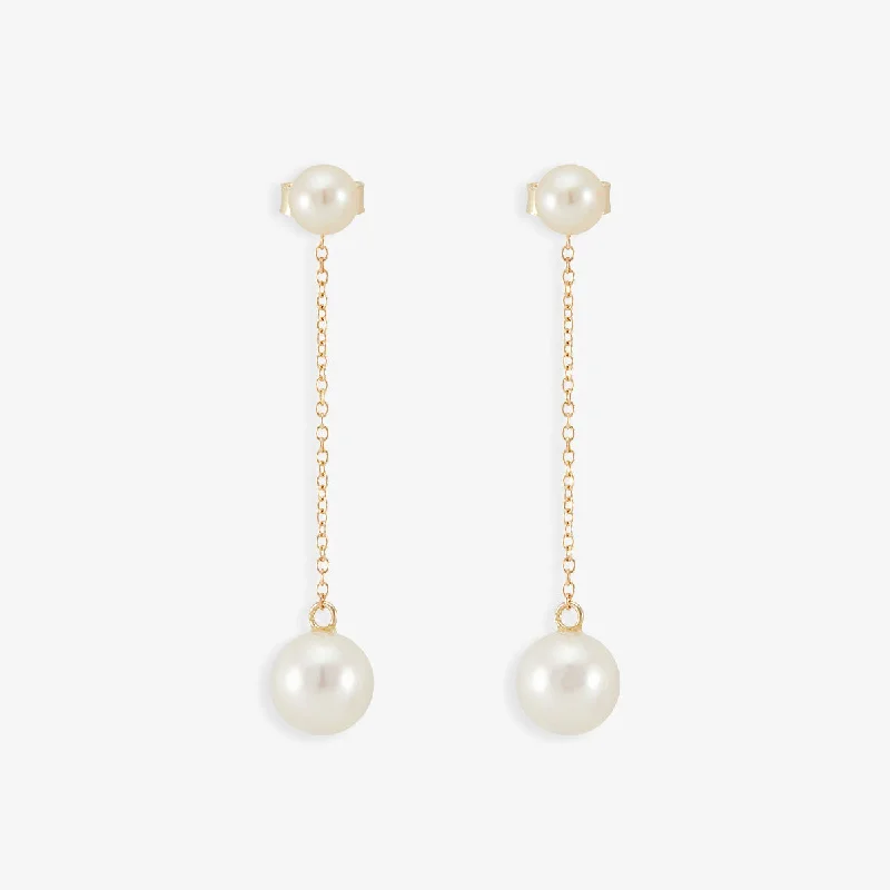 Jewelry Clearance Event – Stock Up Before It's Over Double Swinging Pearl Earrings | E8102P