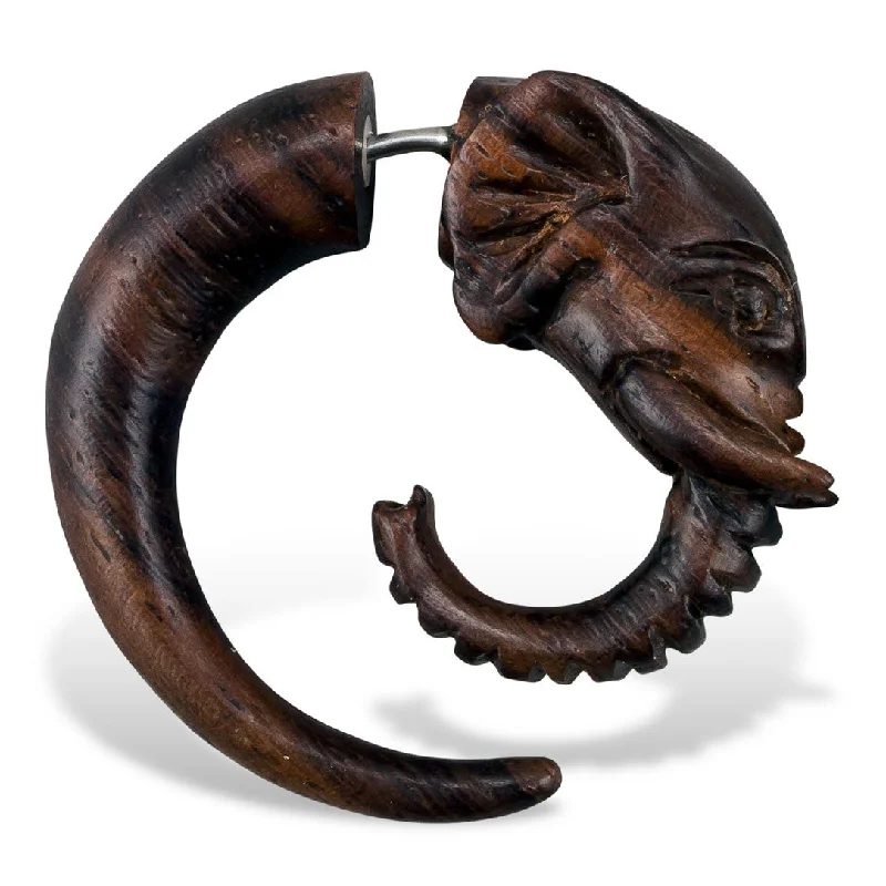 Special Offers On Handcrafted And Designer Jewelry <span>EFW-005<span>: </span></span>Elephant Spirals - Wood