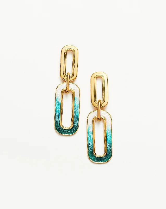 Get The Sparkle You Love At Prices You Adore Enamel Haze Ombre Ovate Drop Hoop Earrings