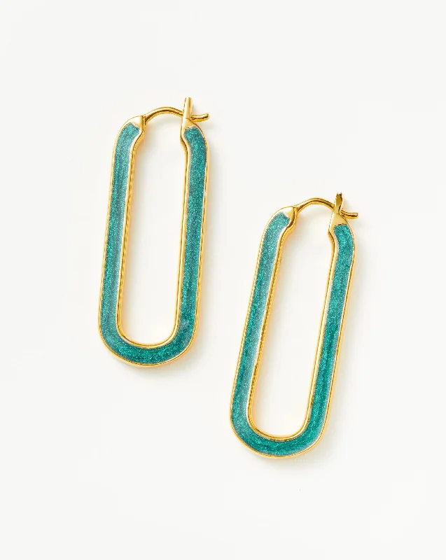 Fashion-Forward Jewelry At Exclusive Discounts Enamel Haze Ovate Large Hoop Earrings