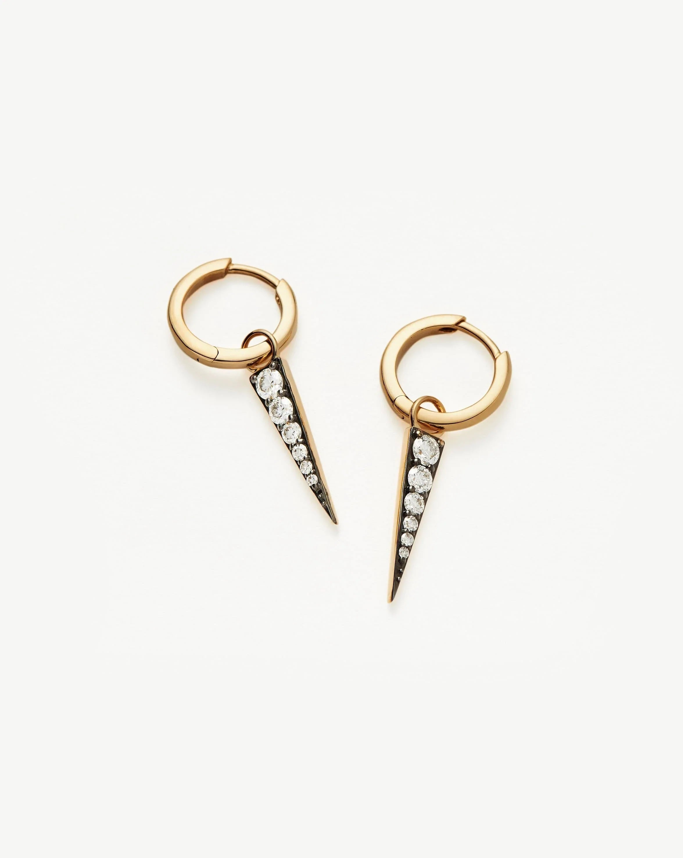 Shop Fine Jewelry With Amazing Deals Fine Diamond Spike Charm Hoop Earrings