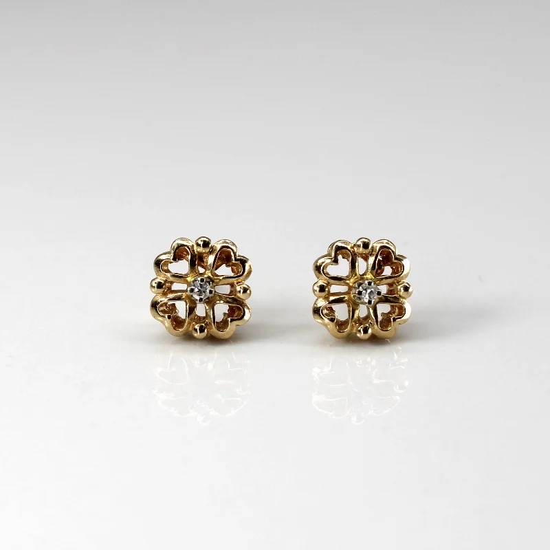 Shop Fine Jewelry With Amazing Deals Floral Design Diamond Studs | 0.02ctw |