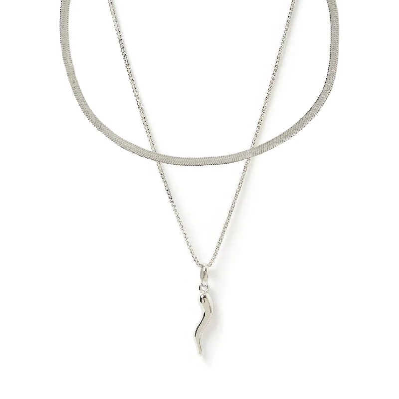 Accessorize For Less – Luxury Jewelry At Affordable Prices Fortune Necklace Stack - Silver