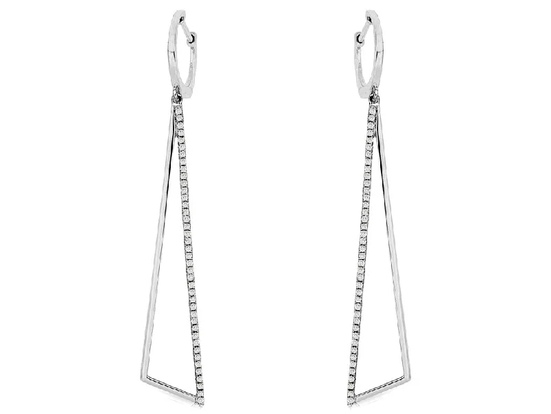 Chic And Stylish Jewelry At Exclusive Prices Geometric Design Open Diamond Dangle Earrings