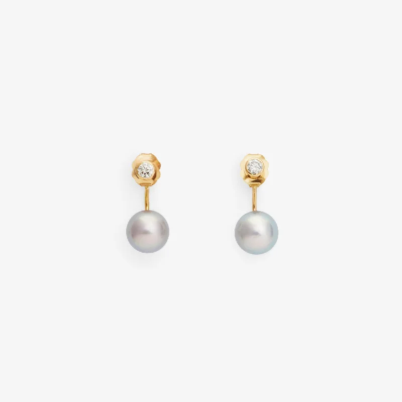 Discounted Jewelry For A Glamorous Look Grey Pearl Diamond Darling Studs | E7102PGW