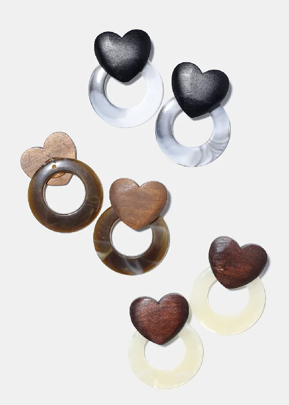 Grab Stylish Jewelry Before The Sale Ends Hoop Earrings with Heart