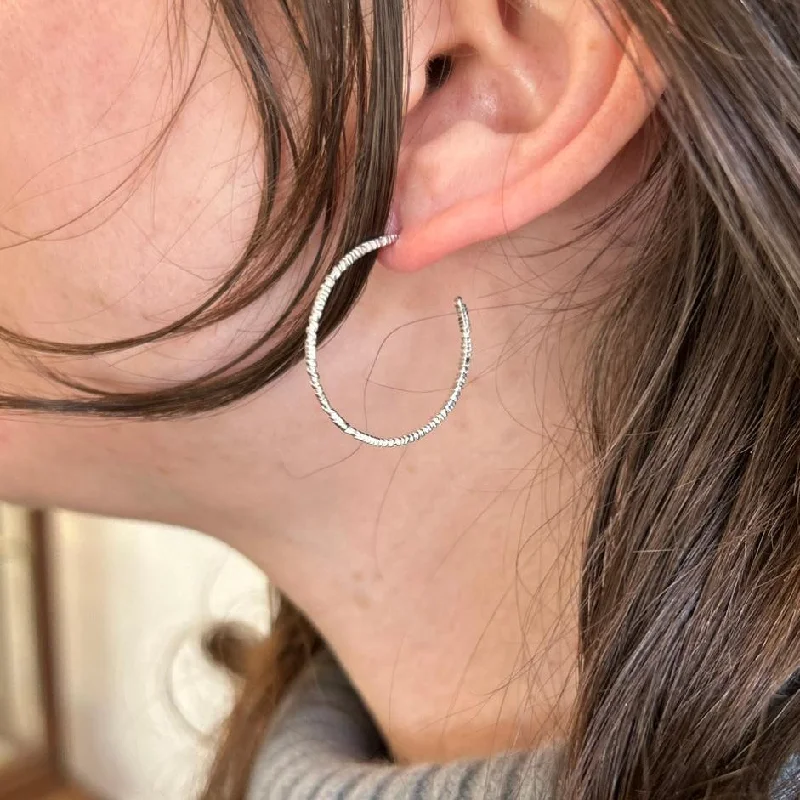 Get Ready To Sparkle – Special Jewelry Discounts Ion Wind Hoop Earrings