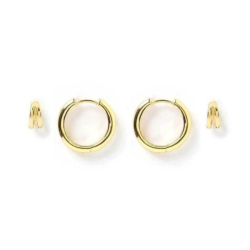 Handmade Pearl Jewelry For Timeless Elegance Jeanette Earring Stack - Gold