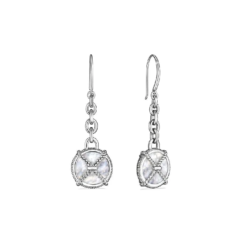 Elegant Jewelry, Exclusive Prices – Shop Now Judith Ripka Isola Long Drop Earrings with Mother of Pearl