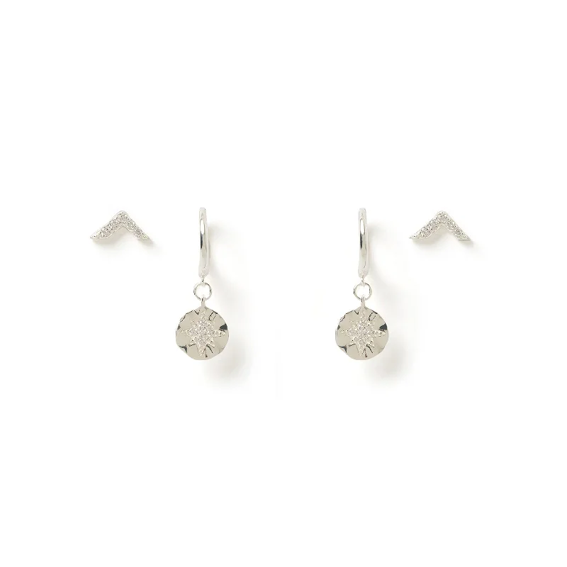 Special Offers On Handcrafted And Designer Jewelry Juno Earring Stack - Silver